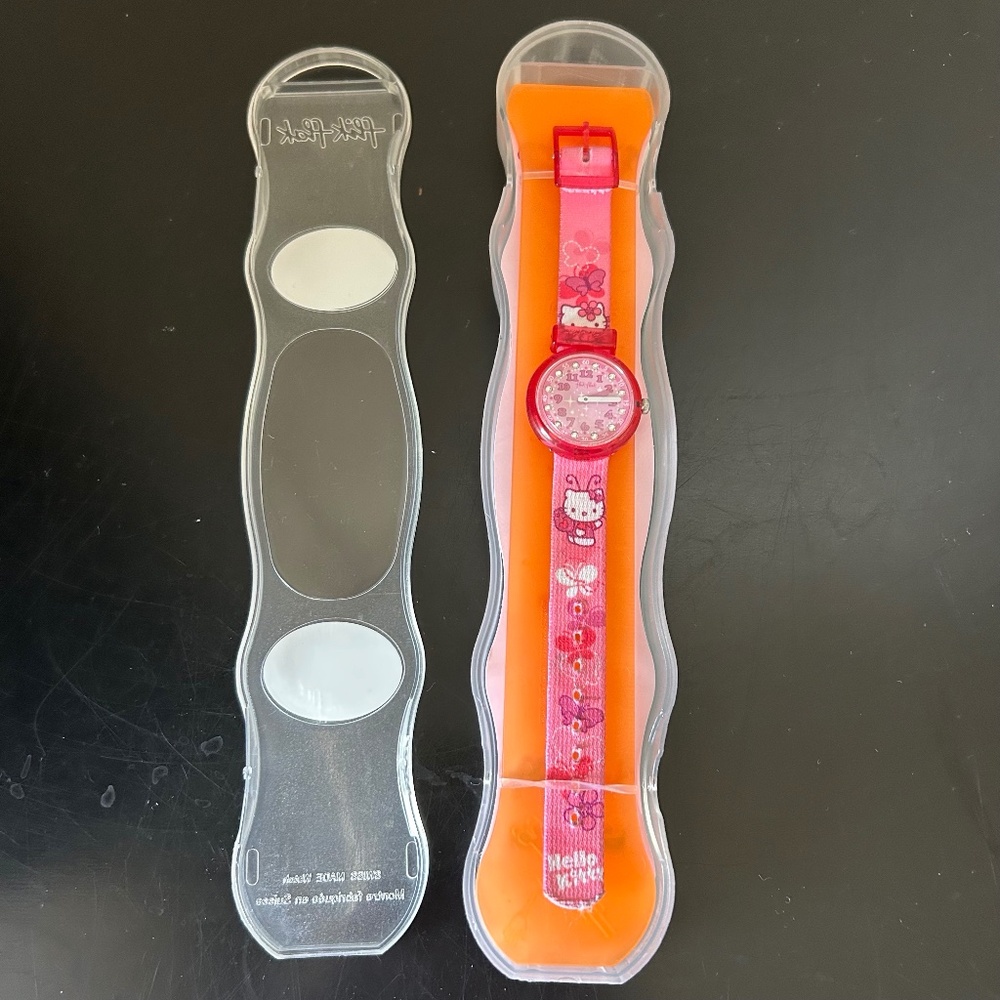 Hello Kitty Swatch Watch - Pink Butterfly- Flix Flax -